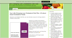 Desktop Screenshot of lowcholesterol-dietplan.com