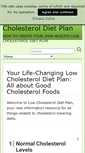 Mobile Screenshot of lowcholesterol-dietplan.com