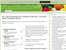 Tablet Screenshot of lowcholesterol-dietplan.com